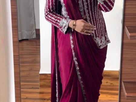 Embroidery Cording Ready to Wear Saree