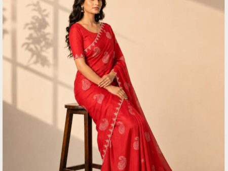 Peacock Blue Soft Raw Silk Bandhej Gold Zariwork Saree With Matching Blouse Piece