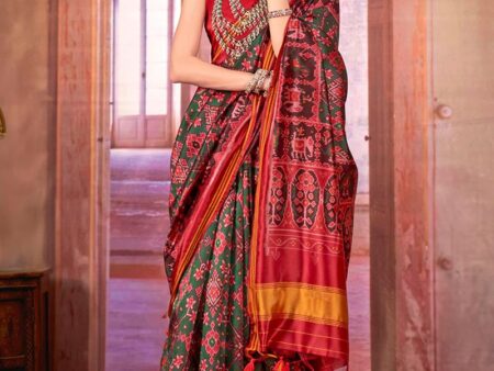 Premium Patola Silk Double Ikkat Saree
