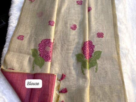 Pure Khadi Cotton Feel Designer Saree