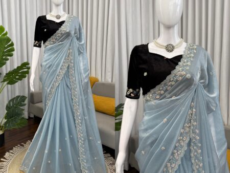 Designer Beads Work Silk Saree KD-618