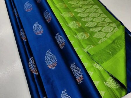 Admirable Blue Soft Silk Saree With Scrupulous Blouse Piece