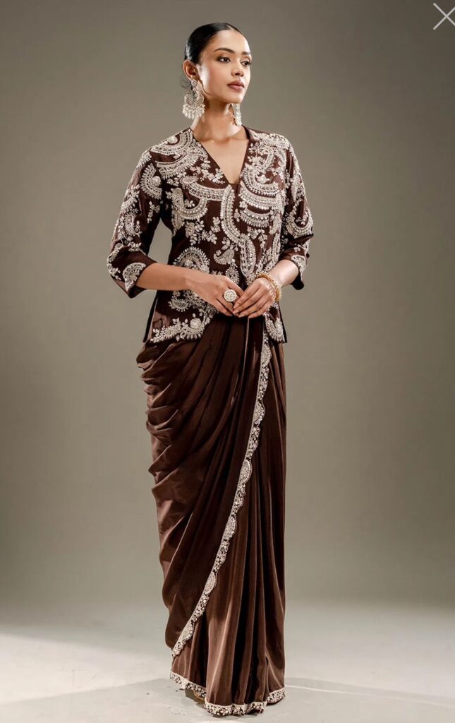 Chinon Saree Set