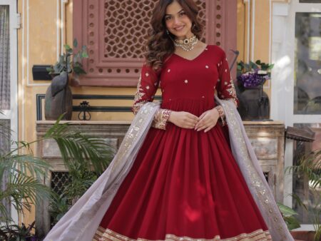 Elegant Designer Embroidered Gown for Women